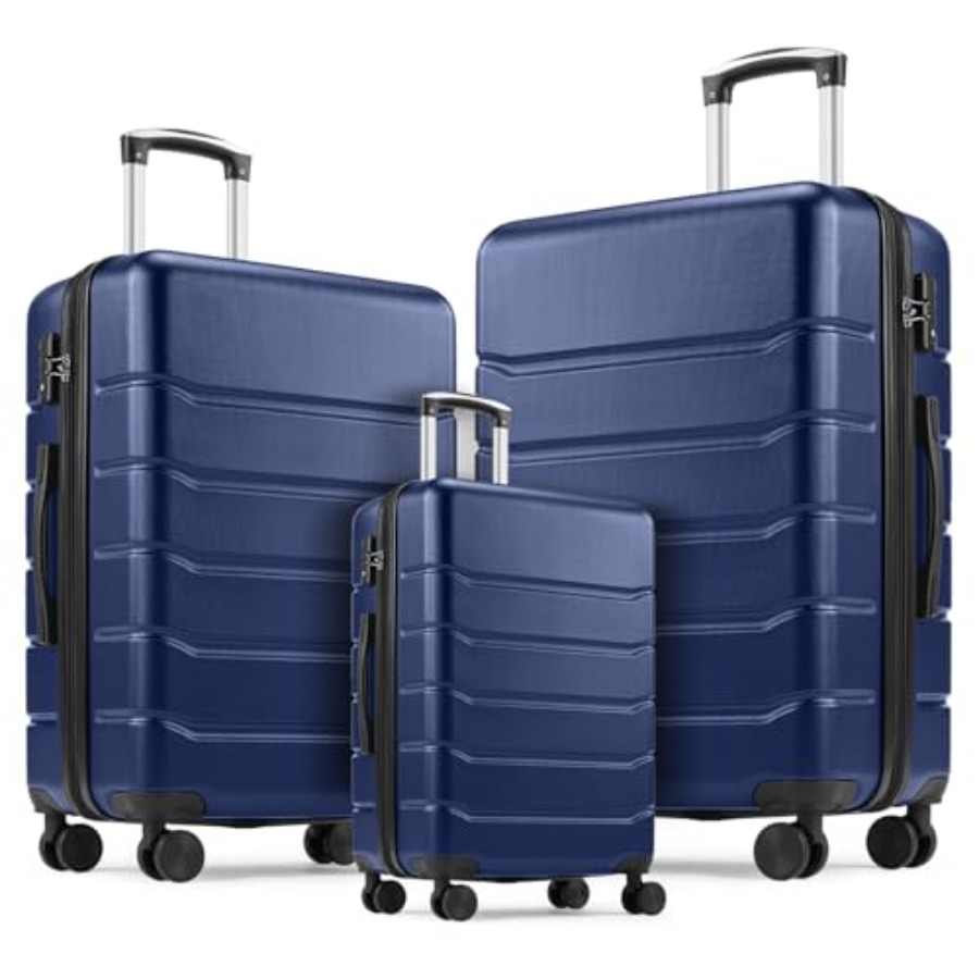 Expandable Hard Shell Luggage Set - 여행용 3피스 러기지 세트: 하드쉘 확장형