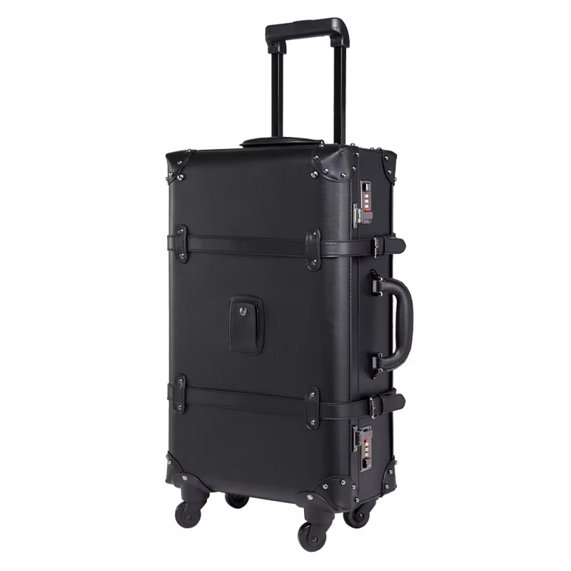 Retro Vintage Trunk Suitcase - 새로운 레트로 롤링 수하물 스피너 브랜드