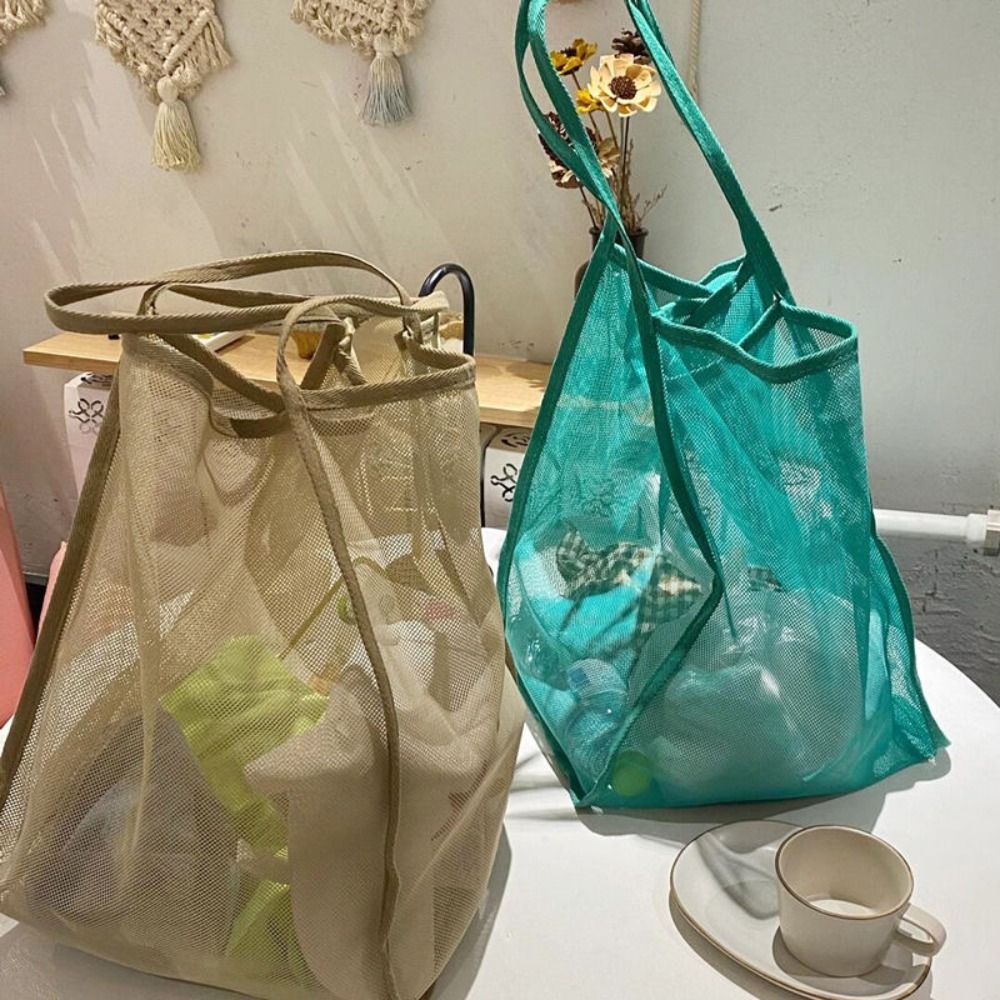 메쉬 숄더백 투명하고 가벼우며 내구성이 뛰어난 네트 방 - Travel Bags 리뷰 및 가격