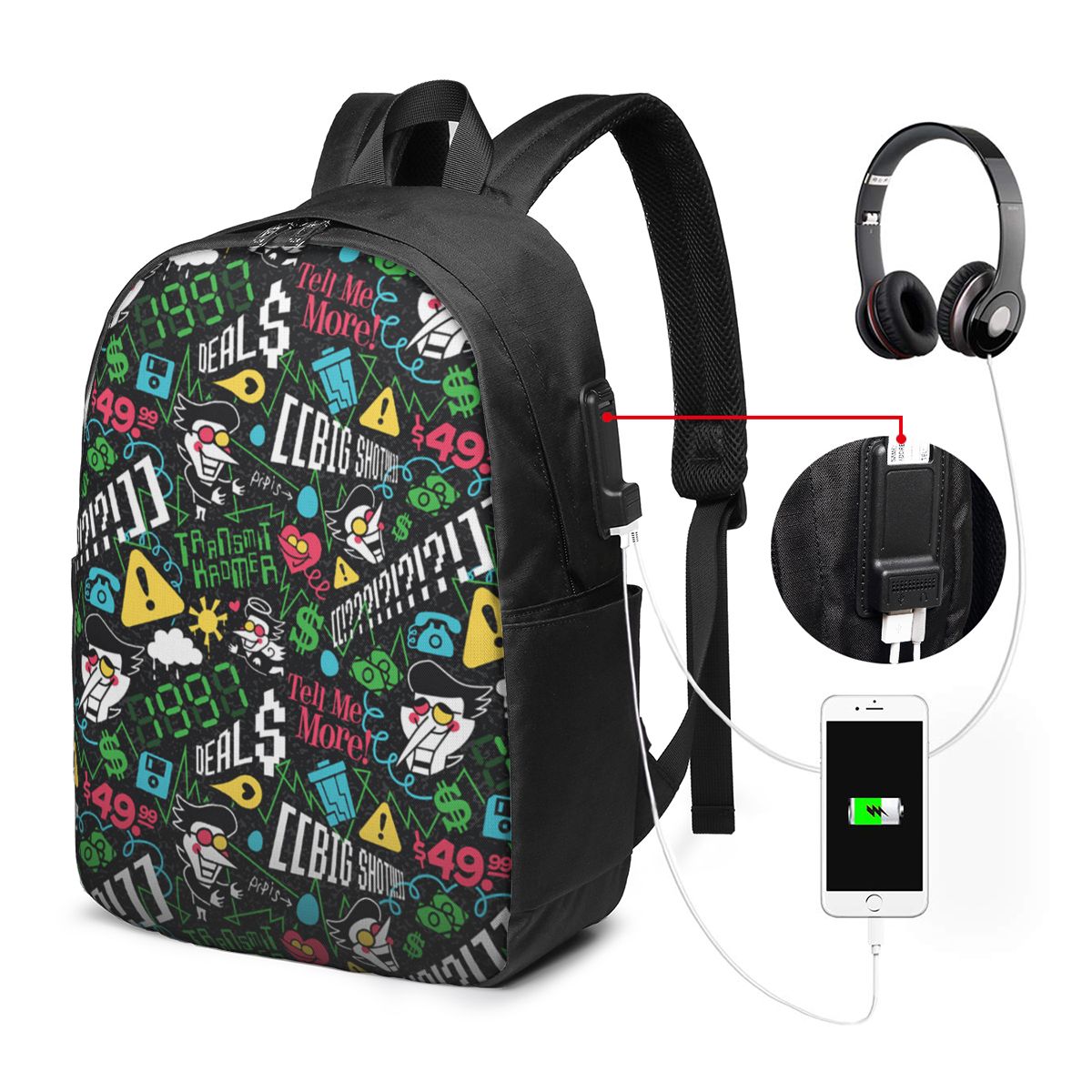 Deltarune SPAMTON G 배낭 여행 노트북  - Backpacks 리뷰 및 가격