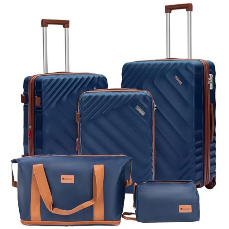 5개로 구성된 하드 셸 확장형 여행 가방 세트, 항공사 - Expandable Hard Shell Luggage Set 리뷰 및 가격