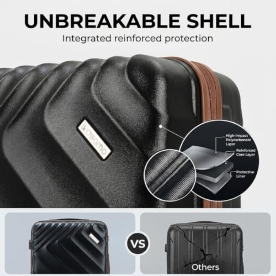 6피스 하드쉘 확장형 여행가방 세트, 항공사 승인 기내 - Expandable Hard Shell Luggage Set 리뷰 및 가격