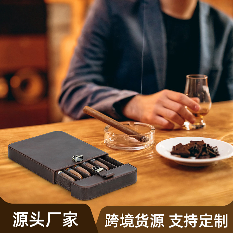 고급 천연 가죽 휴대용 시가 케이스 홀스터 여행용 휴미 - Travel Bags 리뷰 및 가격