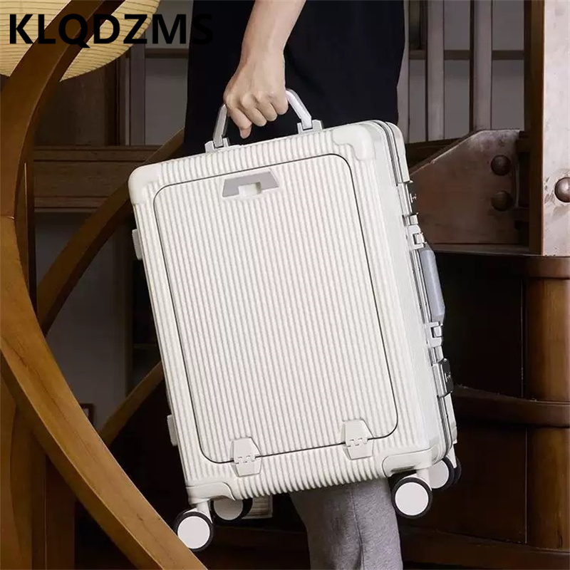 KLQDZMS 20인치/24인치 ABS+PC 소재의 앞 - Front Opening Laptop Luggage 24 Inch 리뷰 및 가격