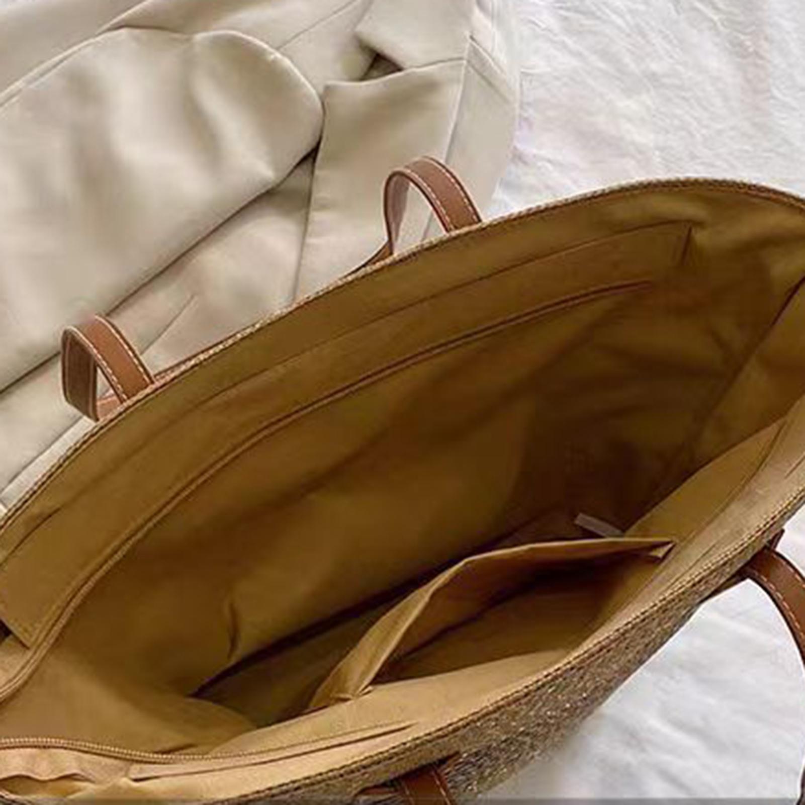 우아하고 세련된 새로운 대형 보헤미안 스타일 밀짚 토트 - Handbags 리뷰 및 가격